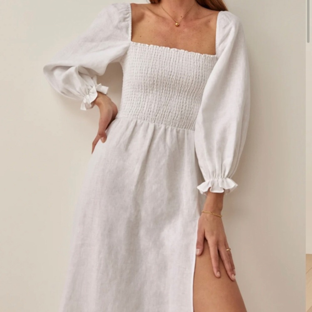 REFORMATION Petite Gitane Linen Dress